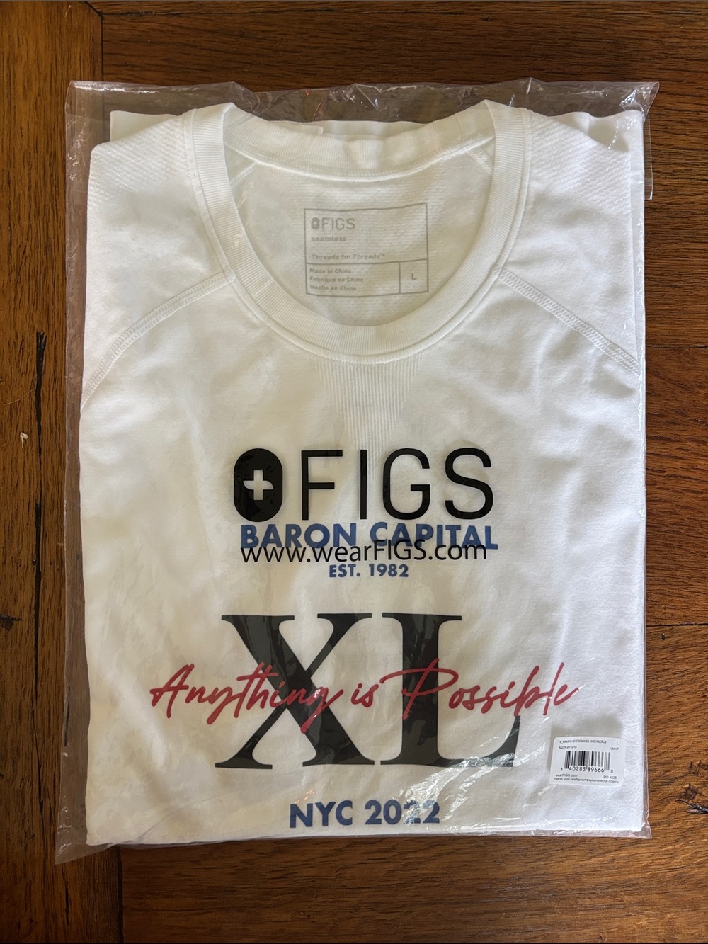 Figs Baron Capital Elon Musk White Short-Sleeve Logo Tee with Multicolor Print